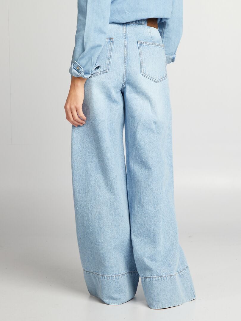 Pantalones vaqueros anchos/holgados - AZUL