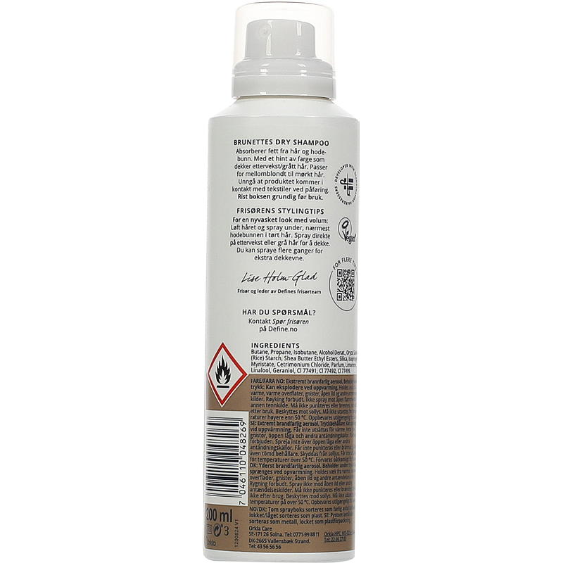 Shampoing sec Define 200 ml pour brunes
