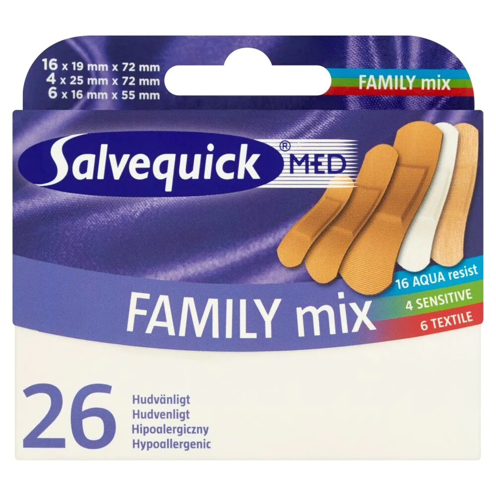 Salvequick Family Mix, Plastry opatrunkowe
