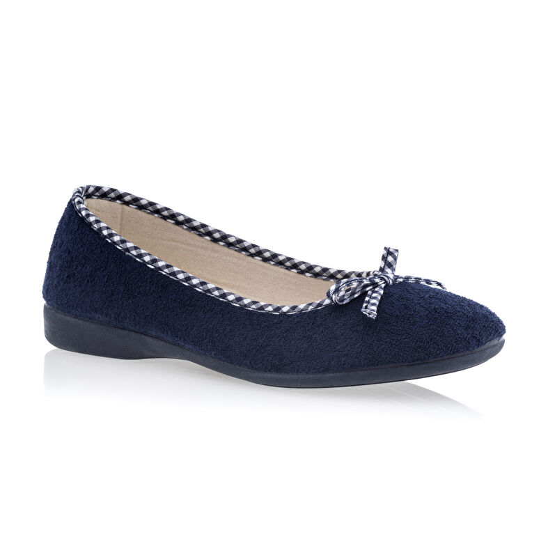 Blaue Damenpantoffeln