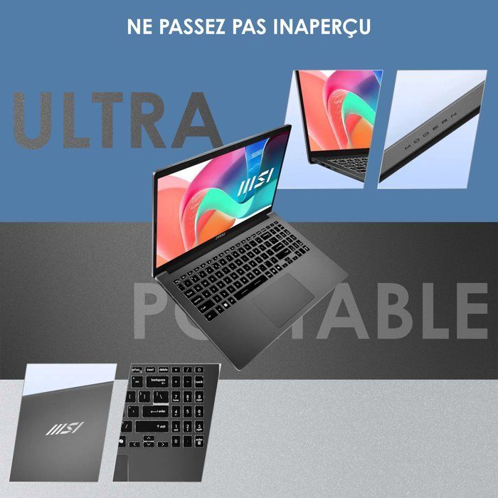 PC Portable - MSI Modern 15 F13MG-698XFR - Sans Windows - 15,6