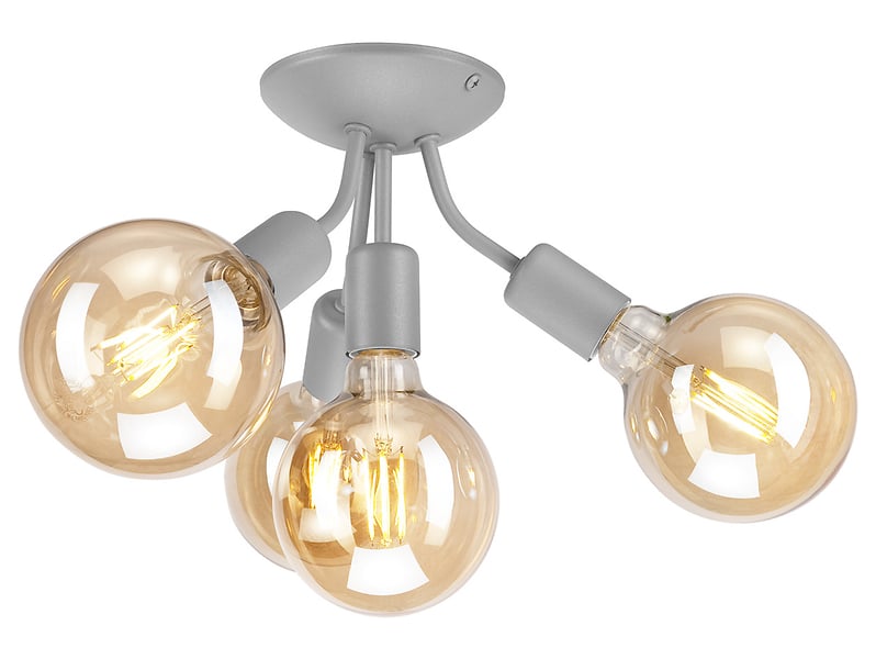 Lampa sufitowa Viggo 4-punktowa stalowa szara