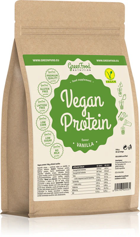 GreenFood Nutrition Vegánsky proteínový doplnok stravy vegánsky proteín