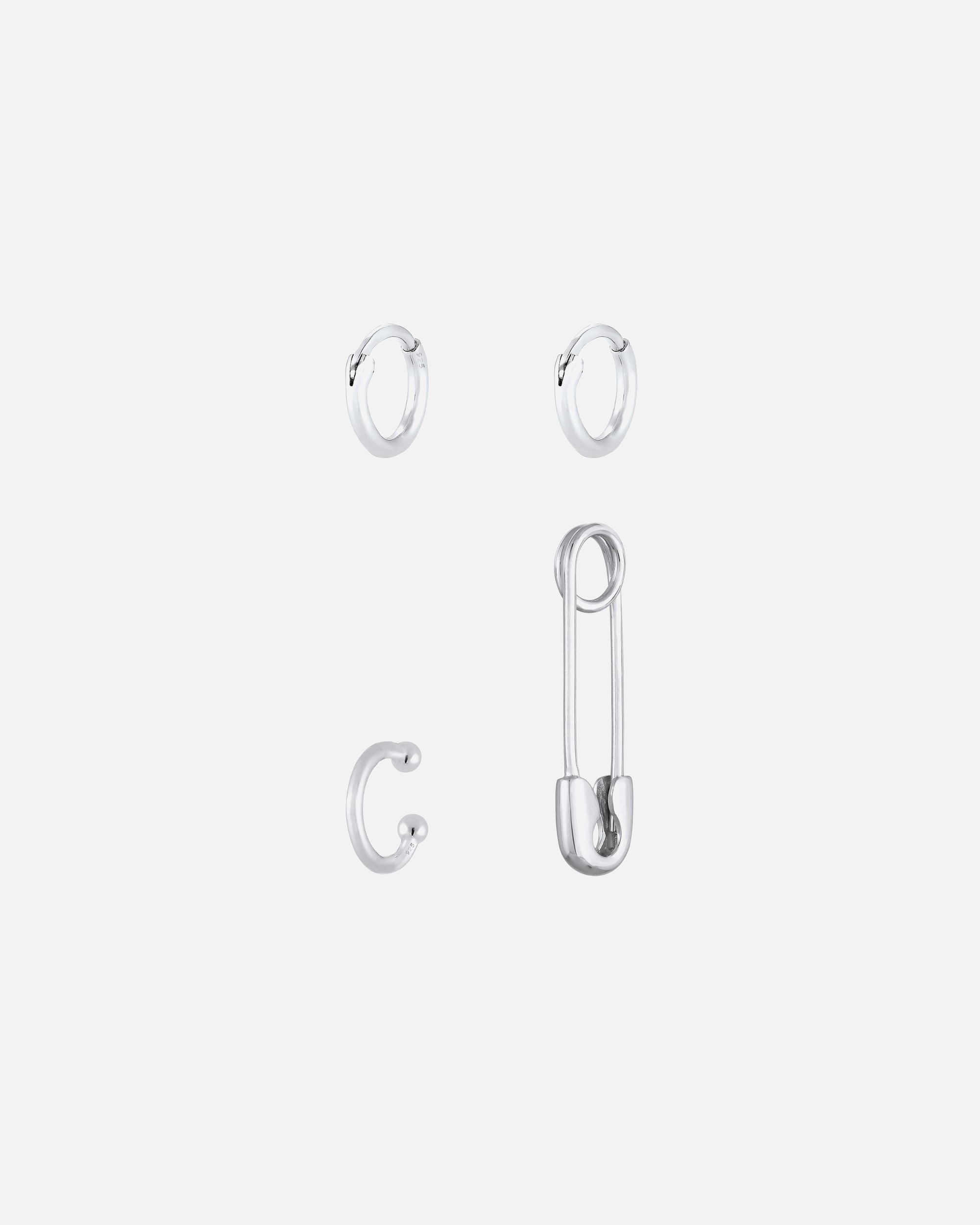 Elli Épingle de Sûreté Earcuff Femme - (925/1000) Argent Plaqué Or