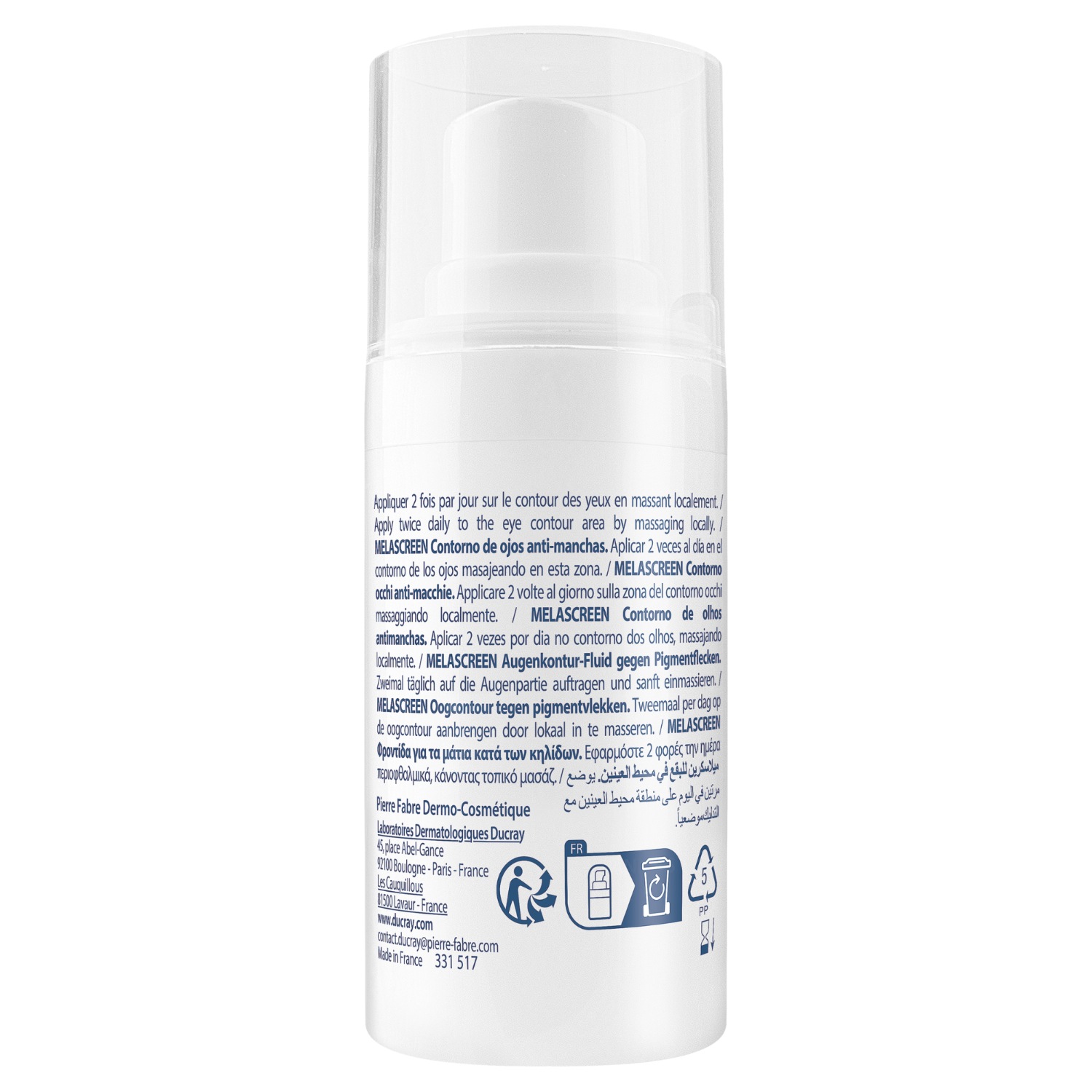 Ducray Anti-pigmentfläckskräm MELASCREEN Ögonkontur Anti-pigmentfläckar - 15 ml