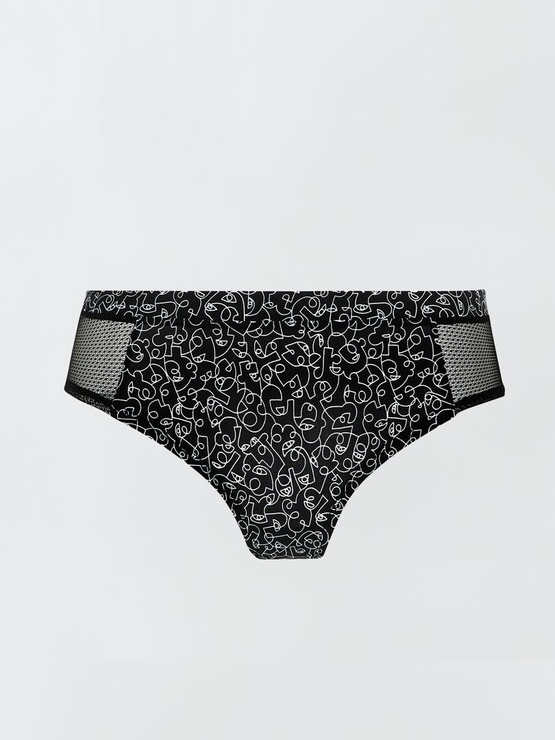 Cuecas de tule 'Billet doux' - PRETO