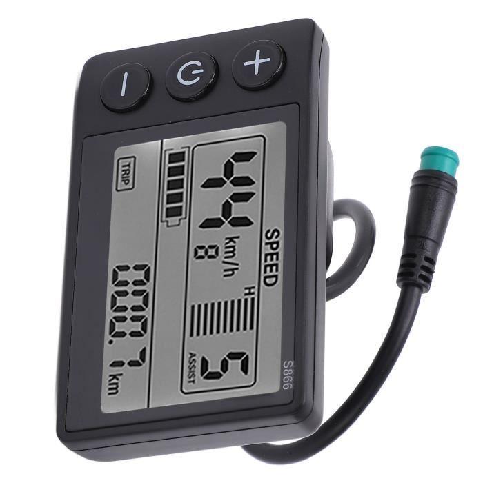 Zerone compteur d'affichage LCD pour vélo électrique Vélo électrique S866 LCD Display Meter 24V 36V 48V Panneau de commande avec