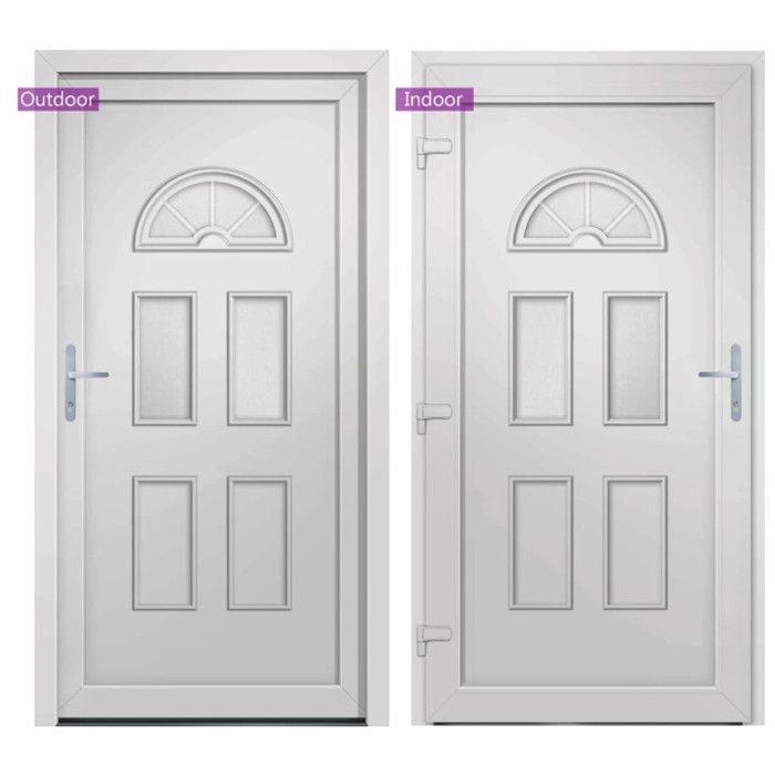 vidaXL Porte d'entrée blanc 98x198 cm PVC 3187910
