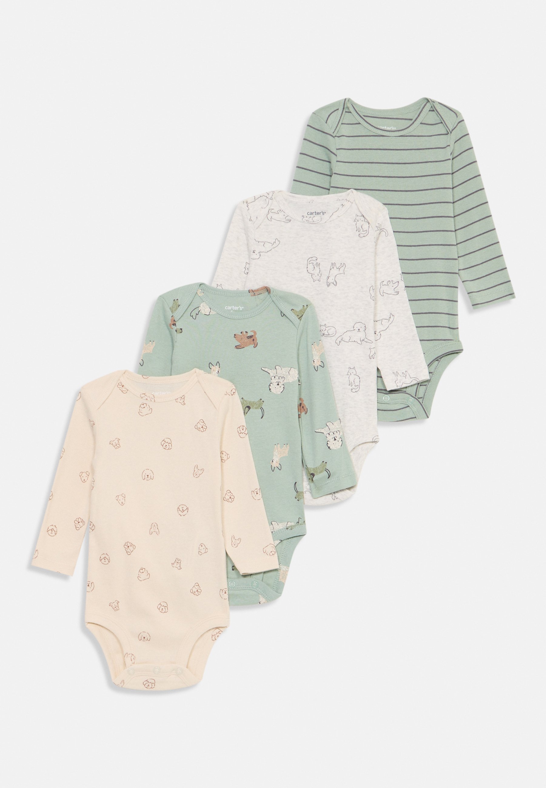 Carter's BODYSUITS 4-PACK - Body - groen/blauw/gebroken wit