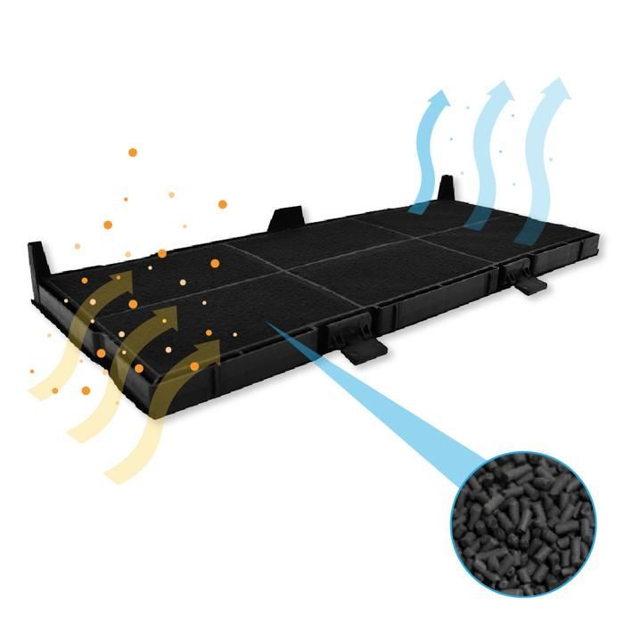 AllSpares Filtre à charbon pour Hotte adapté pour Bosch 11025806 / DSZ4561 / Siemens LZ45610 et Neff Z54TC02X0 (459x189x20mm)