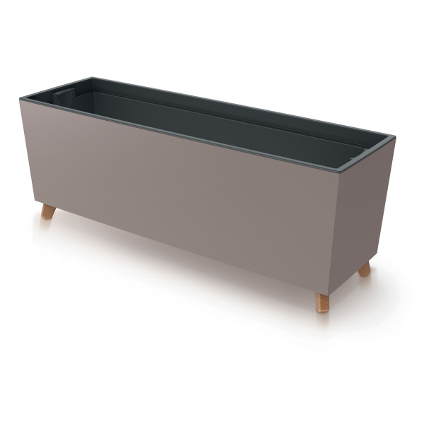 Donica ogrodowa z wkładem Urbi Case 77 x 23,5 x 30 cm mocca PROSPERPLAST