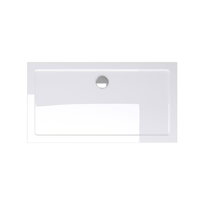Plato de ducha rectangular doporro 75x140, acrílico blanco Faro2 75x140x4 cm