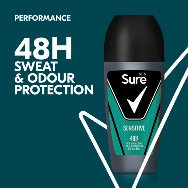 Sure Men Antiperspirant Deo Roll-on Base Sensitive 50ml