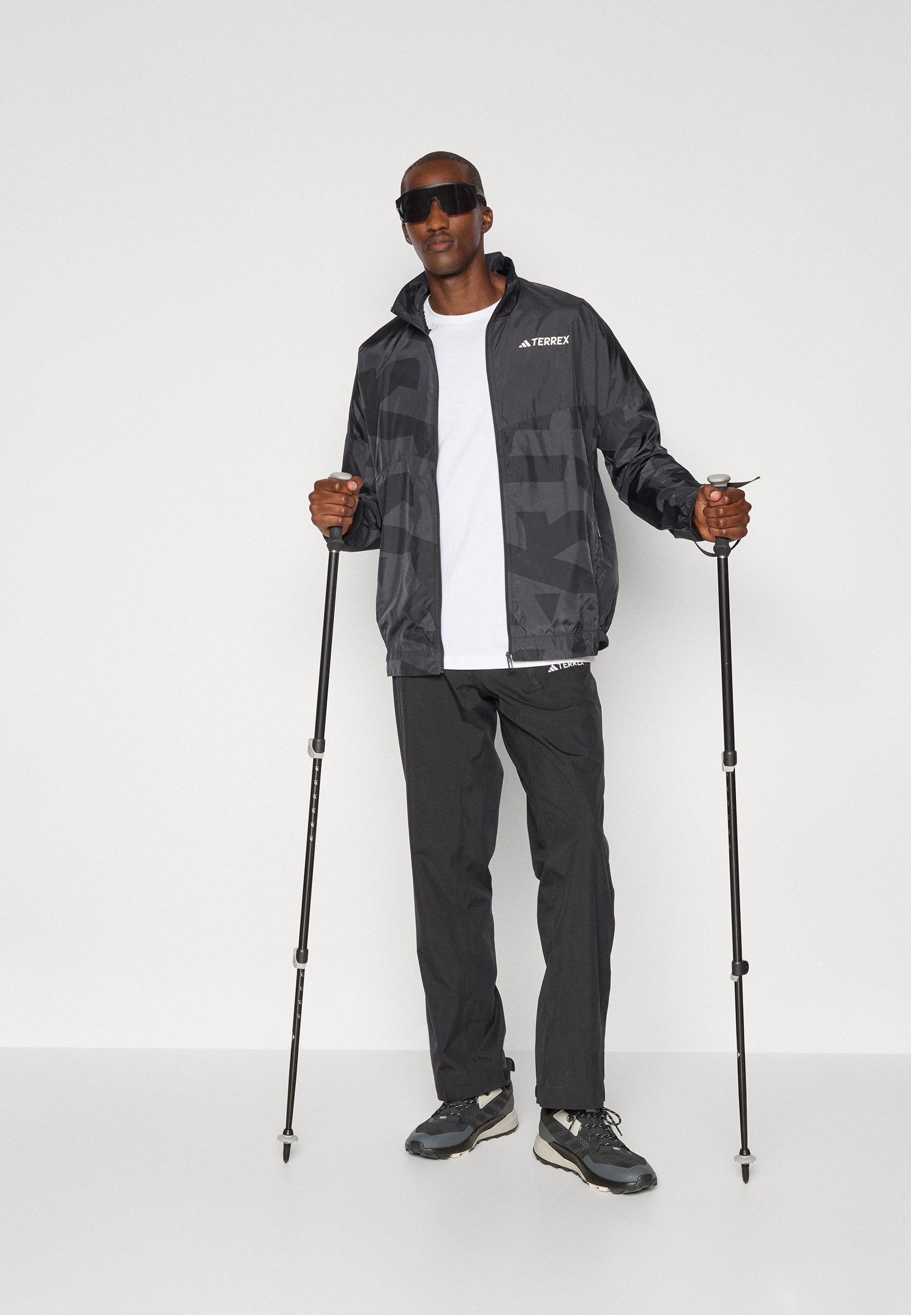 Pantaloni da pioggia Adidas Terrex - Pantaloni da esterno - neri