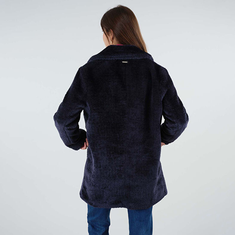Cappotto blu navy da donna