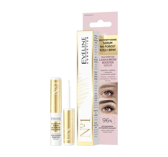 Eveline Cosmetics multipeptydowe serum na porost rzęs i brwi 4 ml
