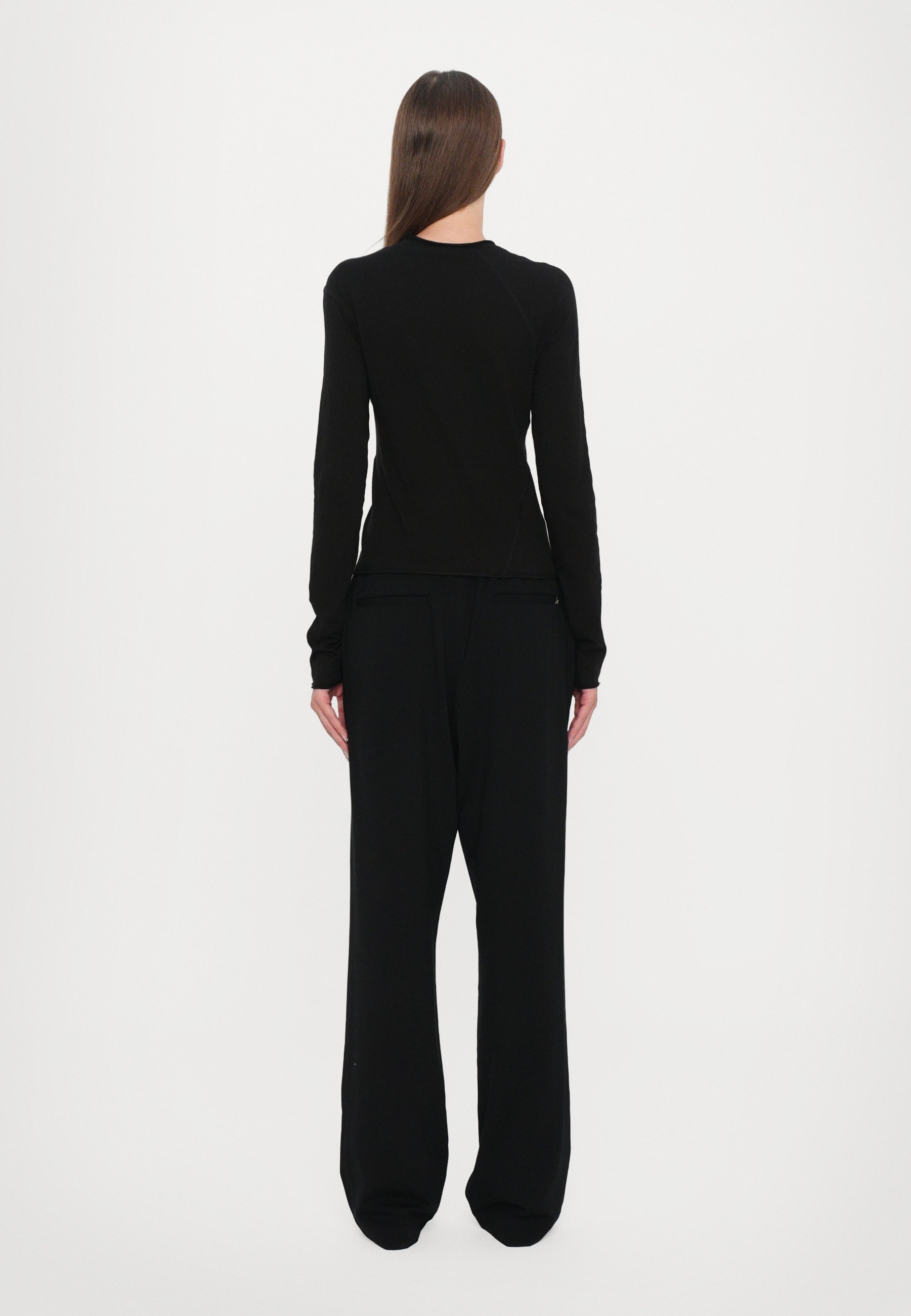 Helmut Lang TWISTED CREW - Haut à manches longues - noir