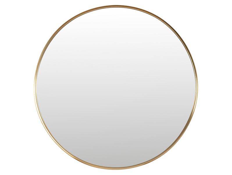 Lustro ścienne w metalowej ramie 60 cm złote