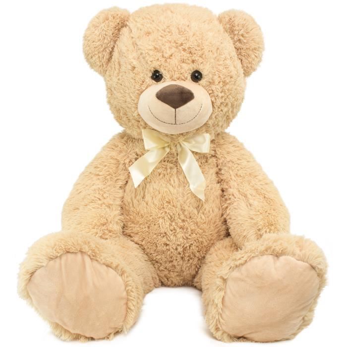 BRUBAKER - Gigantische XXL Pluche - Beer / Teddybeer - 100 cm - Ultrazacht & Schattig - Beige
