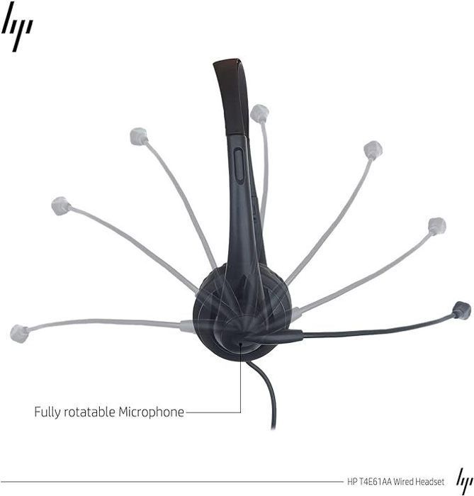 Cuffie on-ear - HP - jack nero - con cavo - compatibili con EliteBook e ProBook - nere