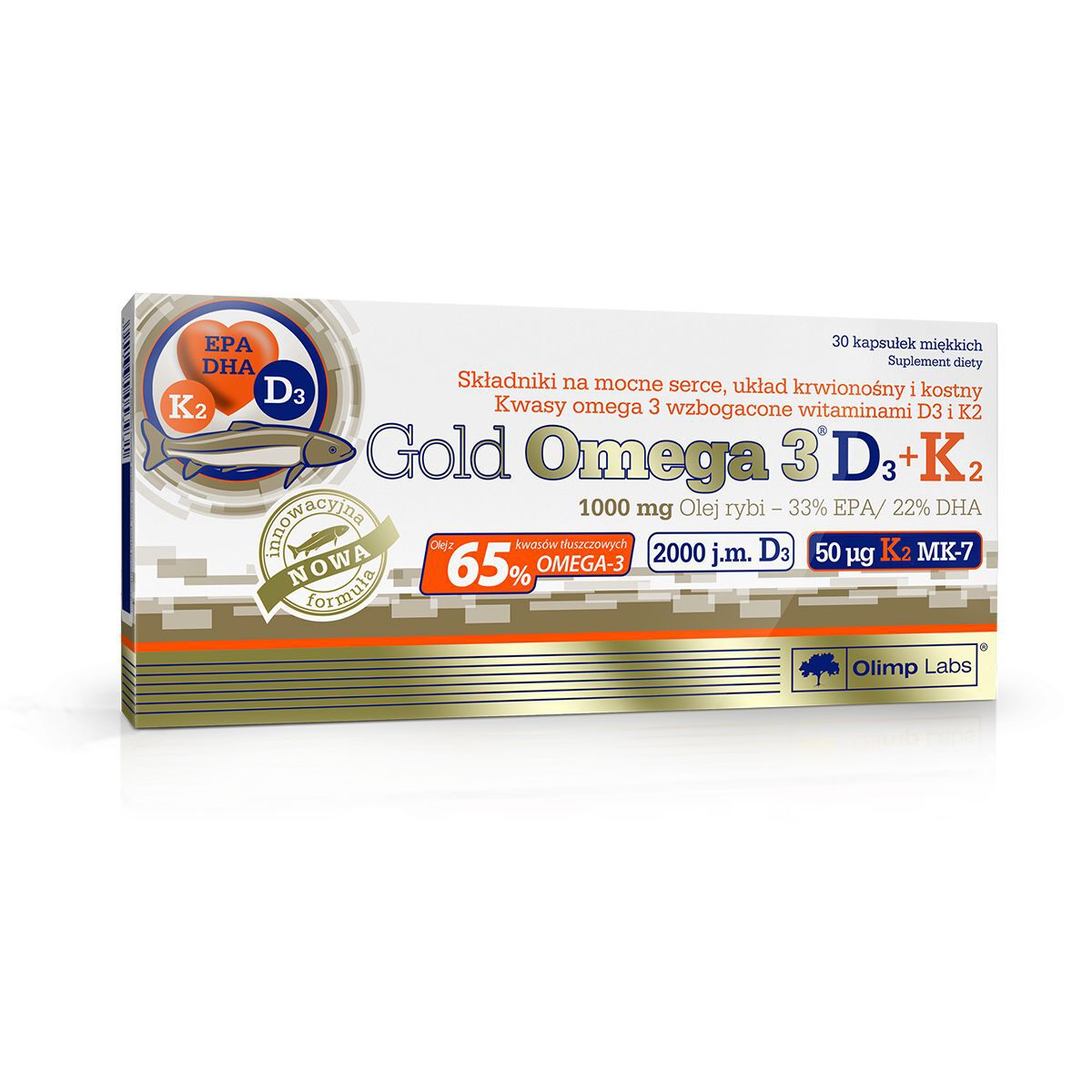 Guld Omega D3+K2