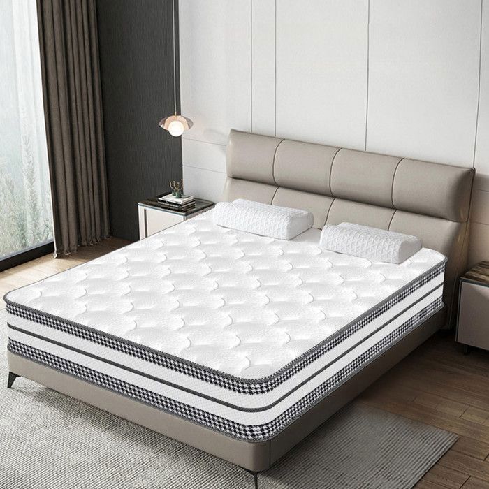 Colchón de 90x200 cm, OEKO-TEX, reversible con dos caras utilizables, cálido y transpirable, de espuma viscoelástica, híbrido - 28 cm