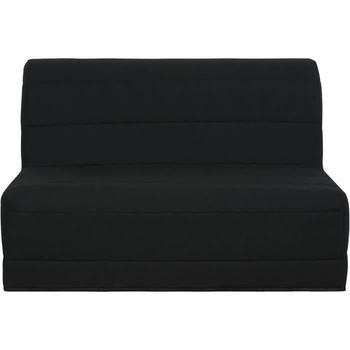 BZ Schlafsofa 140x190 - Schwarzer Stoff - MELISSA