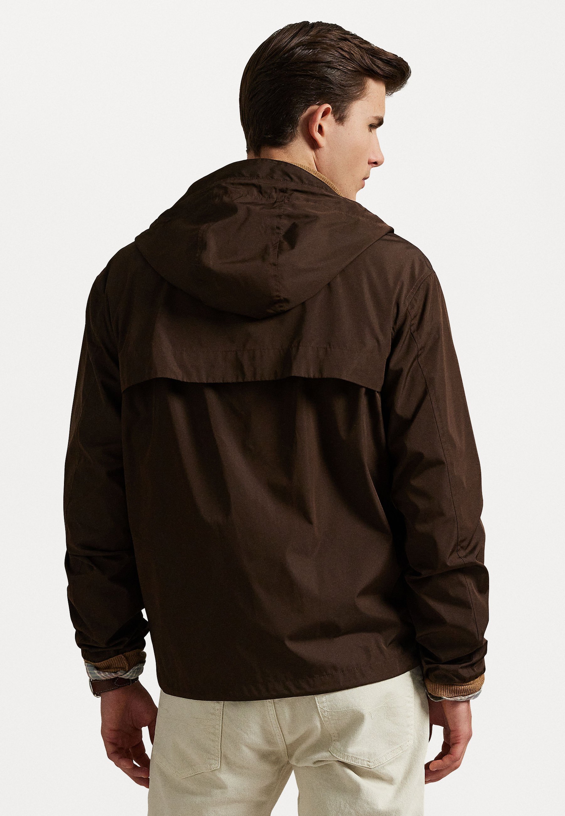 Polo Ralph Lauren lichtgewicht jas met capuchon - windjack - nootmuskaatbruin