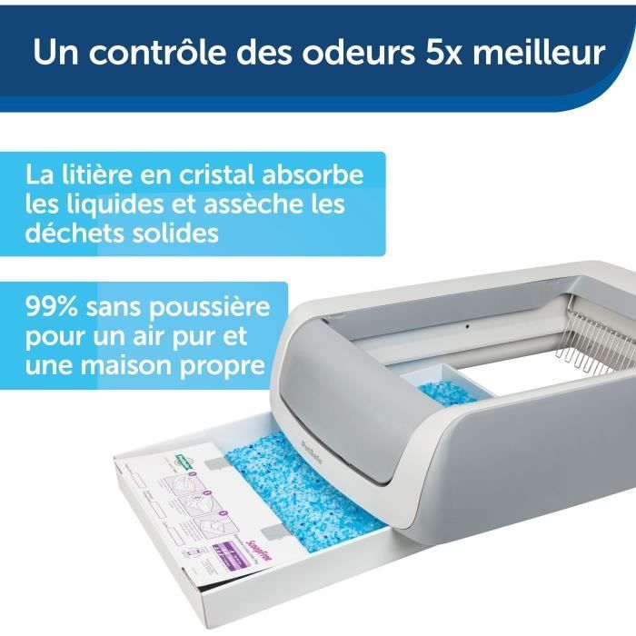 PETSAFE - Bac à Litière Auto-nettoyante ScoopFree 1,5 et son Couvercle