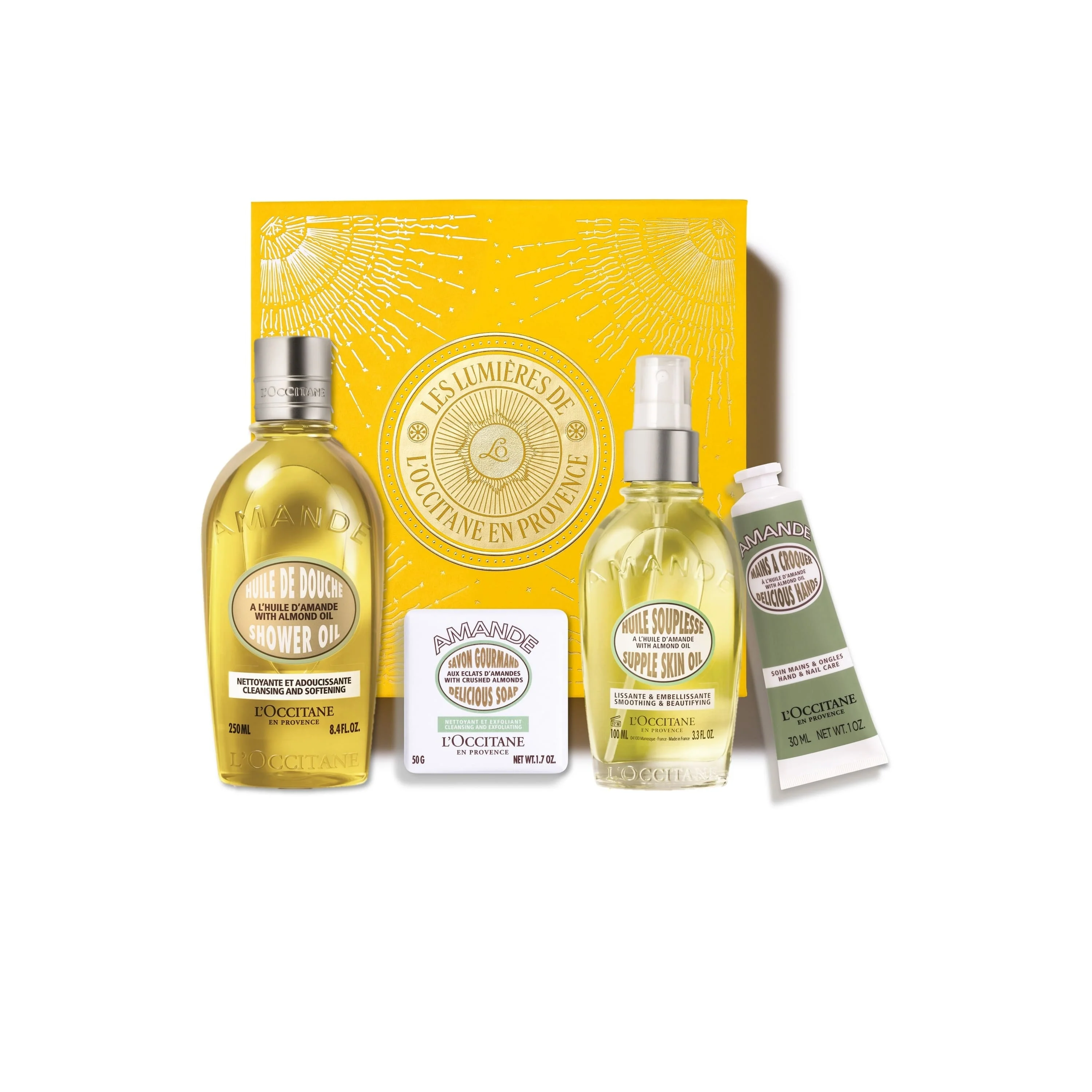 Cofanetti Kit Corpo Mandorla  Xmas 25 - Cofanetti Viso e Corpo, Olio Doccia, Olio Corpo, Trattamento Mani