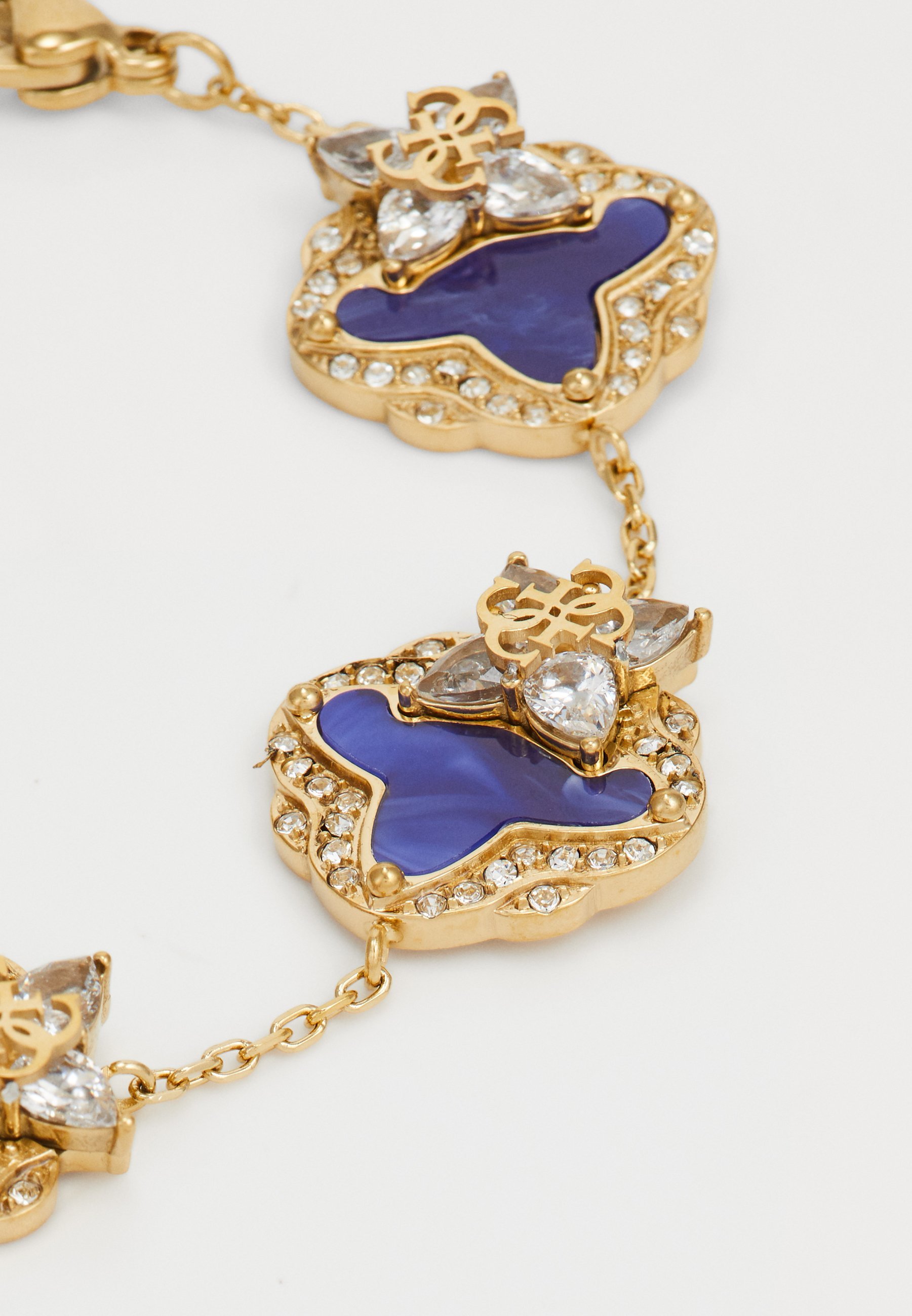 Guess WILD FLOWER - Armband - geelgoudkleurig/blauw