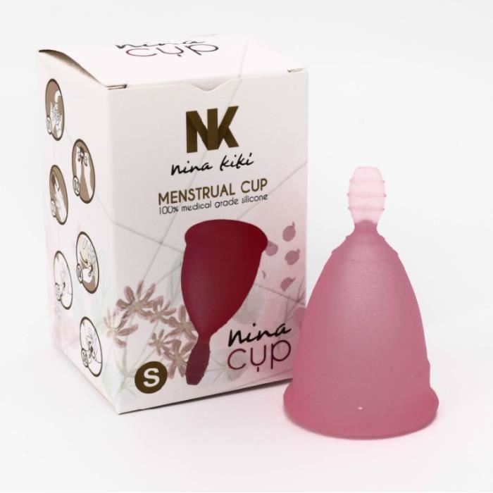 Copa menstrual Nina Kiki, talla S, rosa.