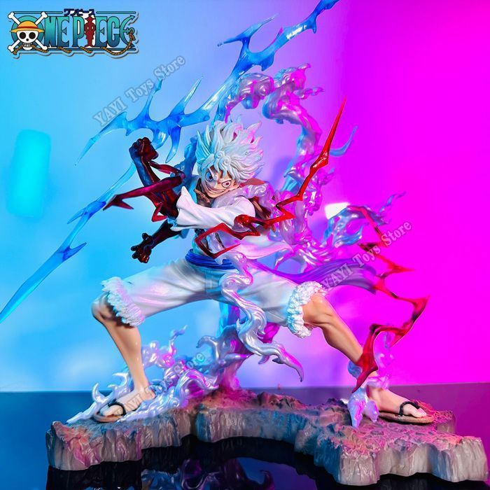 One Piece Anime Figure Monkey D. Luffy Gear 5 PVC Statue Action Figures 28cm