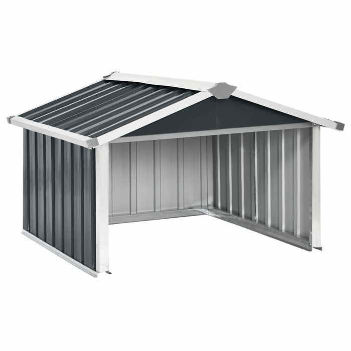 Riparo vidaXL per robot tagliaerba, acciaio zincato, antracite, 92x97x63 cm, per esterni 150909