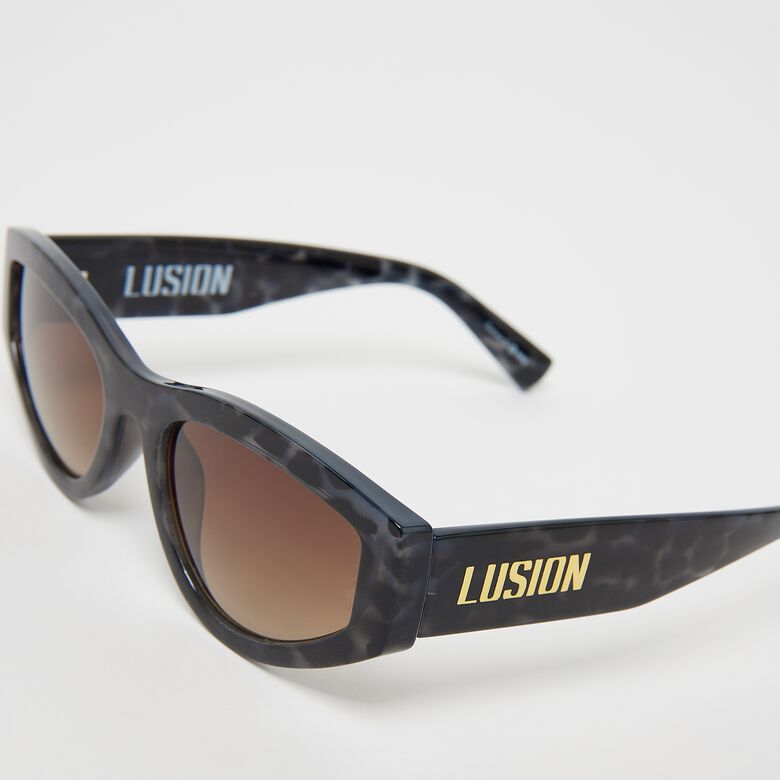 Vierkante gafas de sol - neger, azul