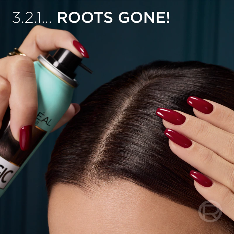 L'Oréal Paris Magic Retouch spray voor het direct bijwerken van uitgroei.