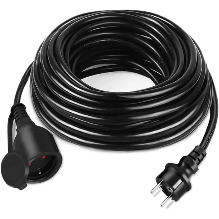 Cable de extensión - AUFUN - 30 m - 3500 W - 230 V - Resistente al agua y robusto