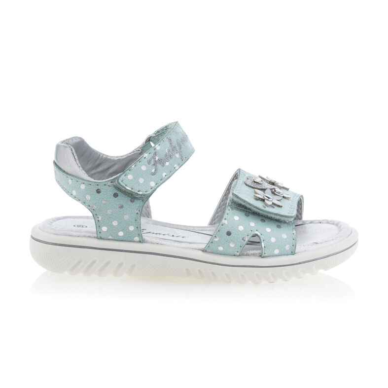 Sandalias verdes para niñas / Zapatos de punta abierta