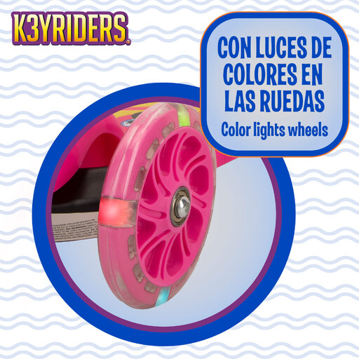  K3yriders Flamingo 3-hjulig sparkcykel