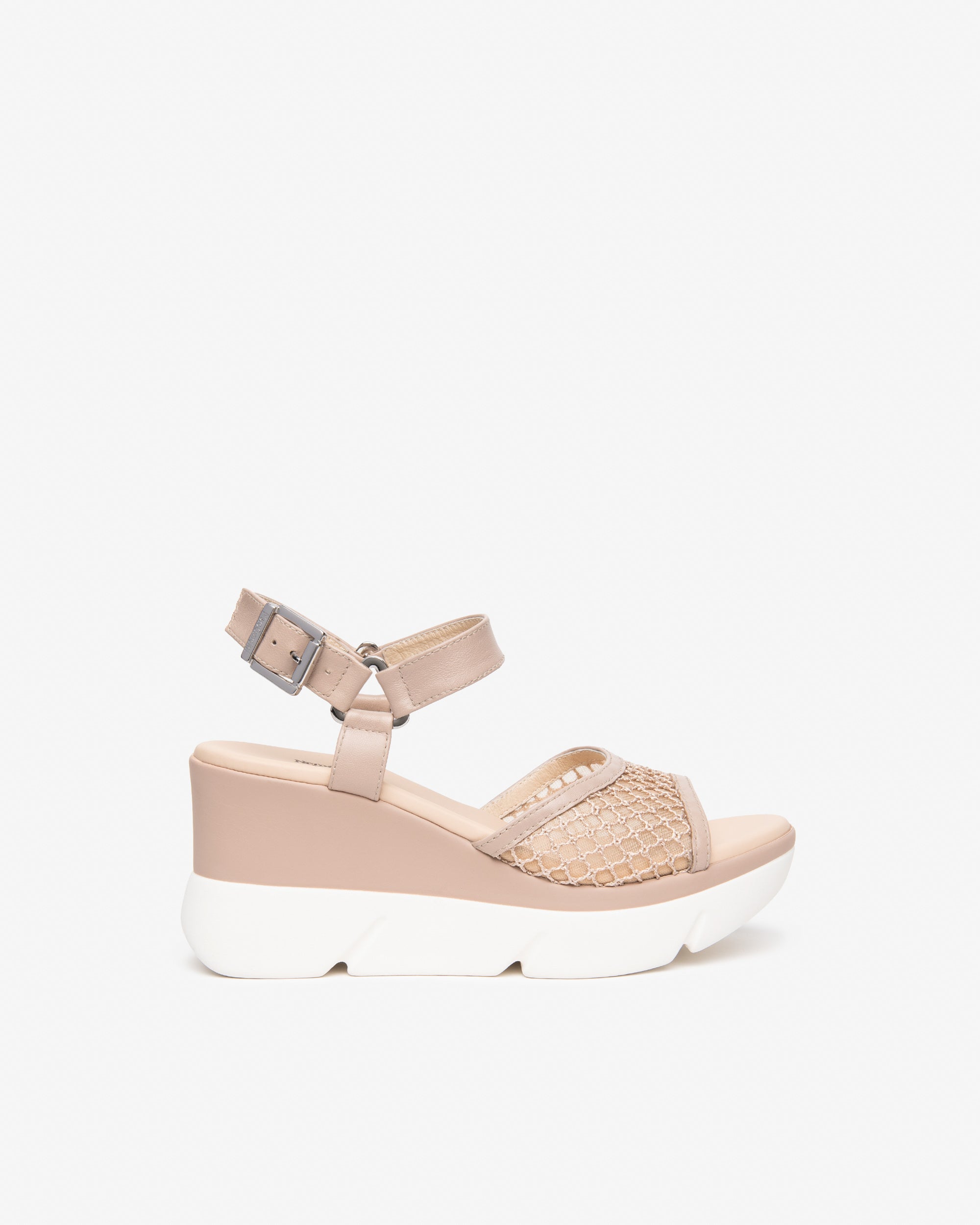  Damen-Sandalen aus Leder und Canvas