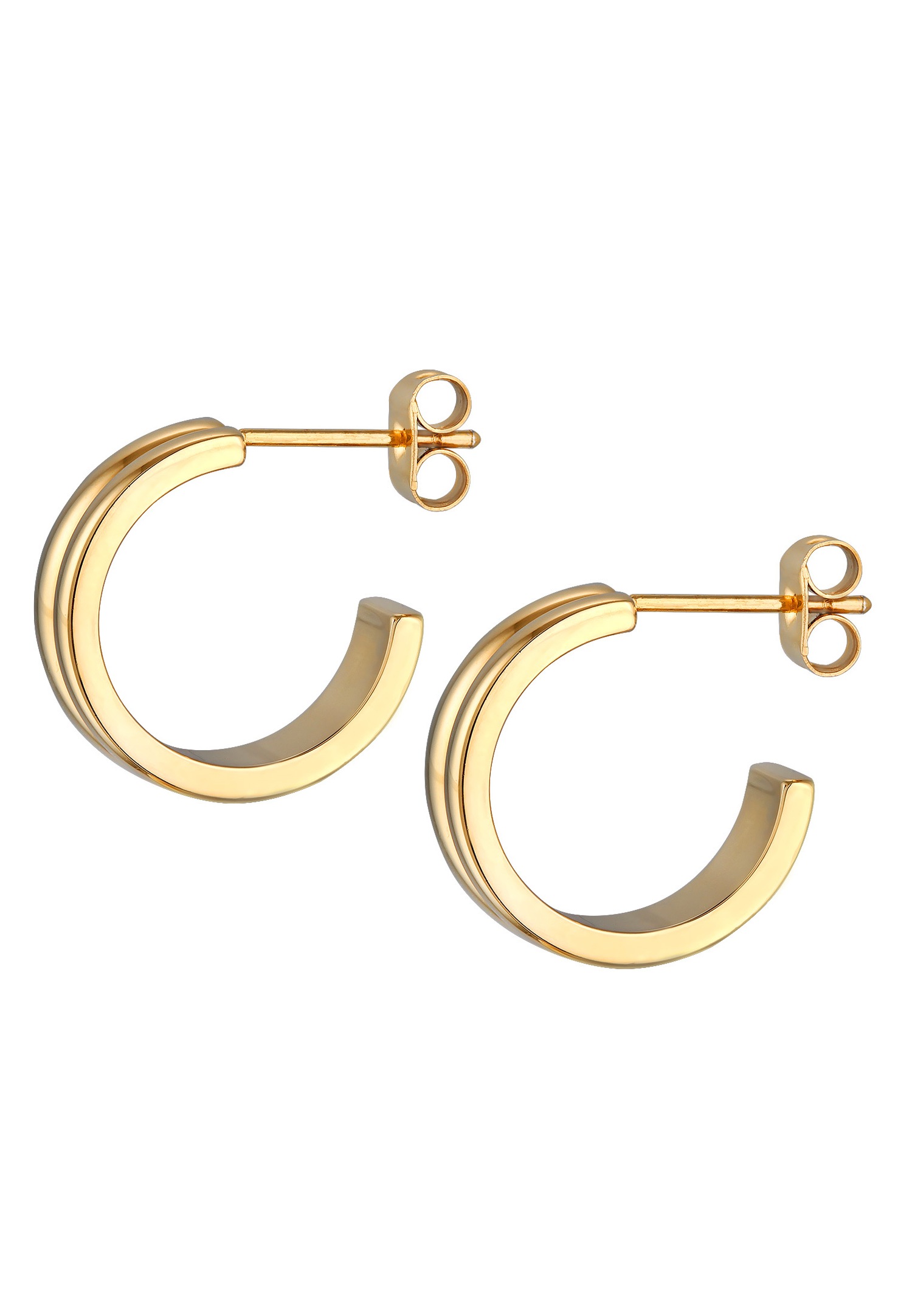 Elli Femmes Créoles Clous d'oreilles Chunky Tendance Couleur Or