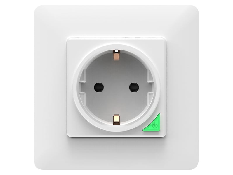 Gniazdo Smart WiFi LED sterowane manualnie aplikacją białe