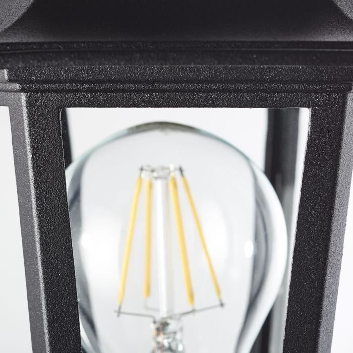 Applique da esterno - BRILLIANT - CARLEEN - Metallo/vetro - Nero - E27 max 60W