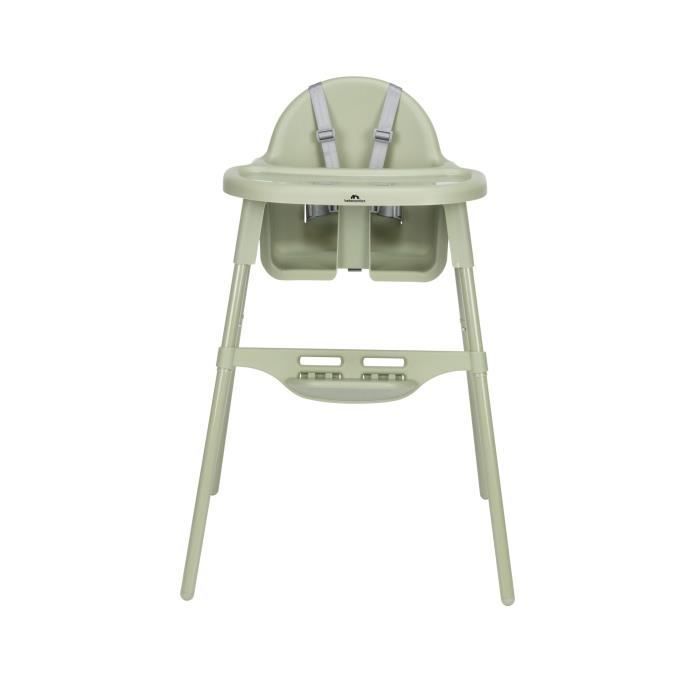 BEBECONFORT Meely 2-in-1 Baby High Chair, Converts into a Small Chair, From 6 Months to 3 Years (15kg), Mineral Green