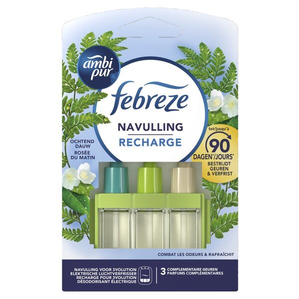 Ambi Pur Morning Dew 3Volution elektriskā gaisa atsvaidzinātāja uzpilde<br>20ml, 3 gabali