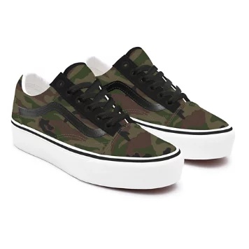 Camo Old Skool Platform Personalizzate