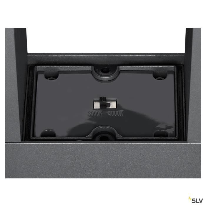 Bolardo doble para exteriores SLV ESKINA FRAME 175 con LED integrados, color antracita, altura 175 cm, 11,50 cm x 7,30 cm x 175,00 cm, color antracita.