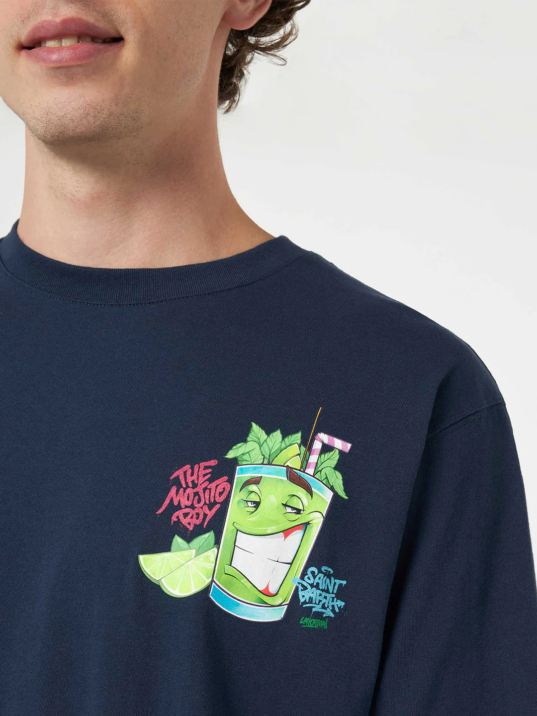 Cryptopuppets Mojito dav placed print katoenen heren T-shirt