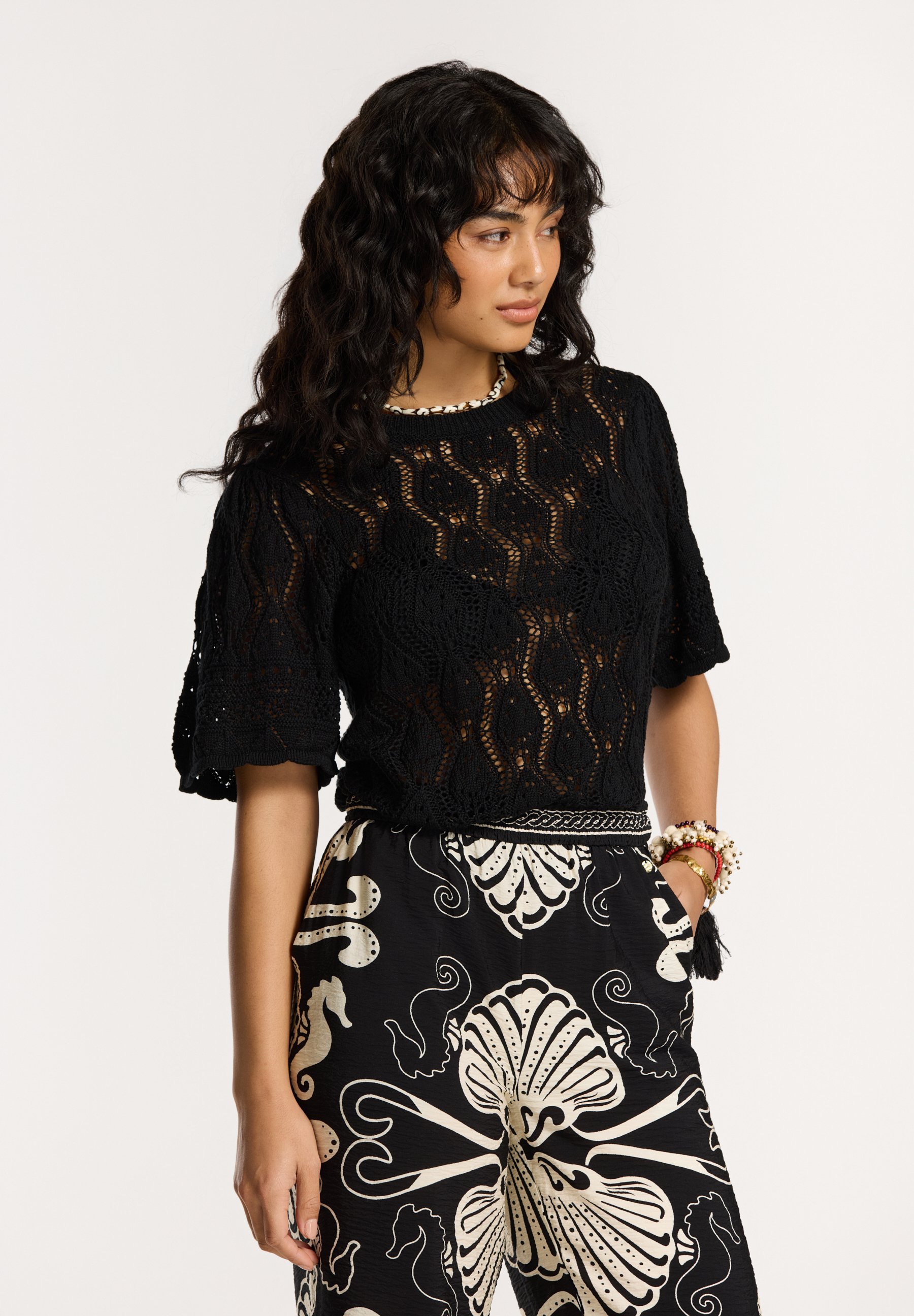 Shiwi HANNAH - T-shirt met print - zwart