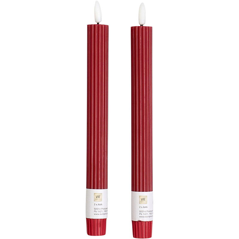 Vie Selected Crown -valaisimet, 2 kpl, 24 cm, LED-uravalaisin, punainen
